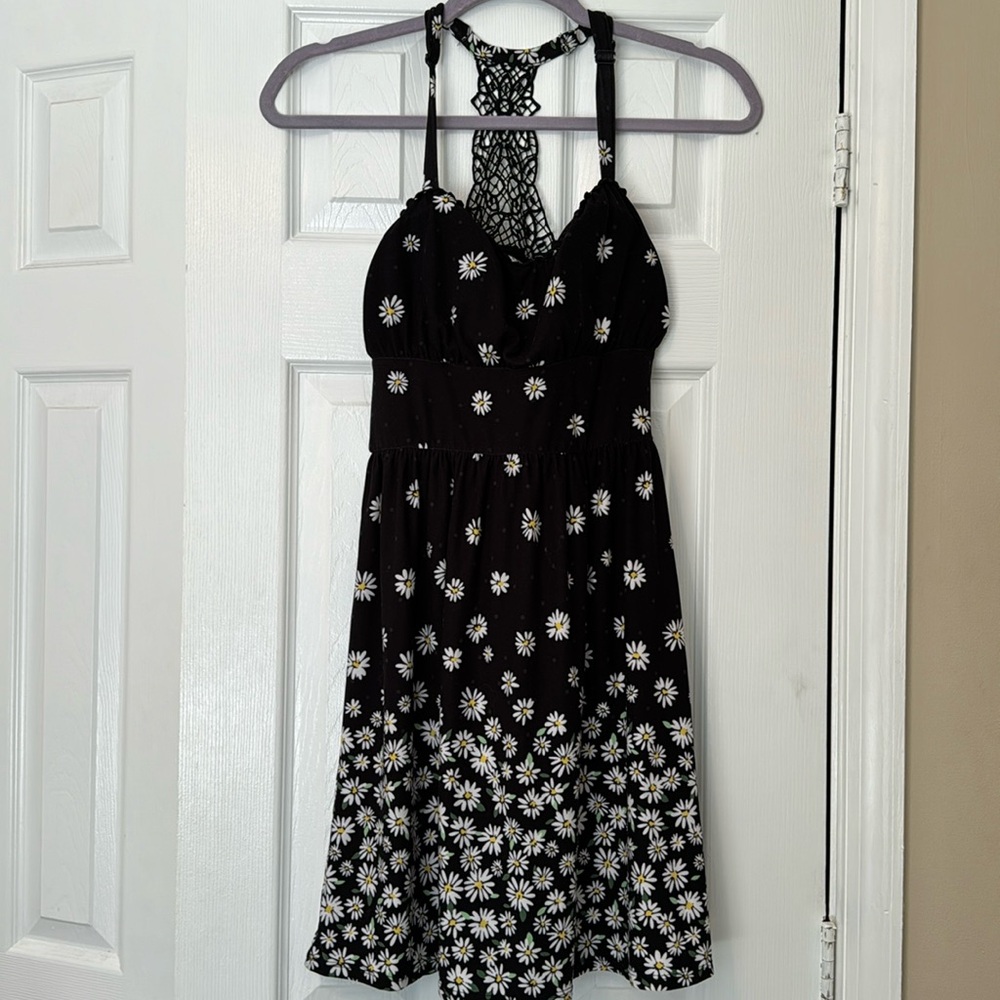 💜 Sweetheart Border Sunflower Print Dress